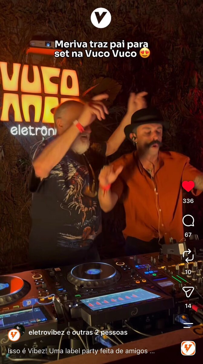 Story da Eletrovibez na Vuco Vuco